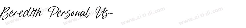 Beredith Personal Us字体转换
